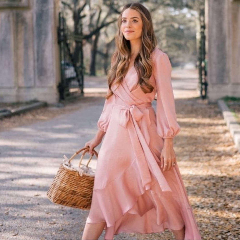 Gal Meets Glam Blush High Low Dress